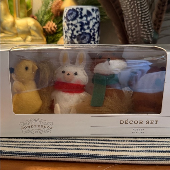 NWT 4pc Felt Woodland Animal Christmas Figurine Set - Wondershop - Picture 4 of 4
